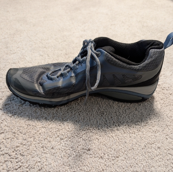 Merrell Womens Size 10 Siren Edge 3 Trail Hiking Shoes Sneakers Gray/Blue Vibram - Picture 9 of 14